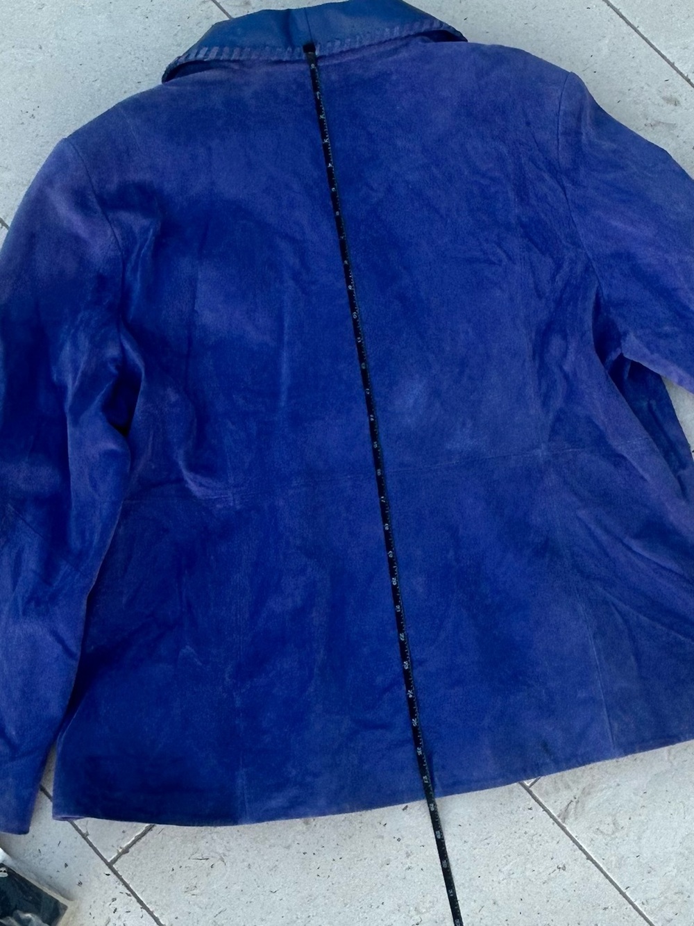 NWT TERRY LEWIS Purple Suede Leather Jacket XXL w/Matching Fringe Tassel Belt - Picture 9 of 16